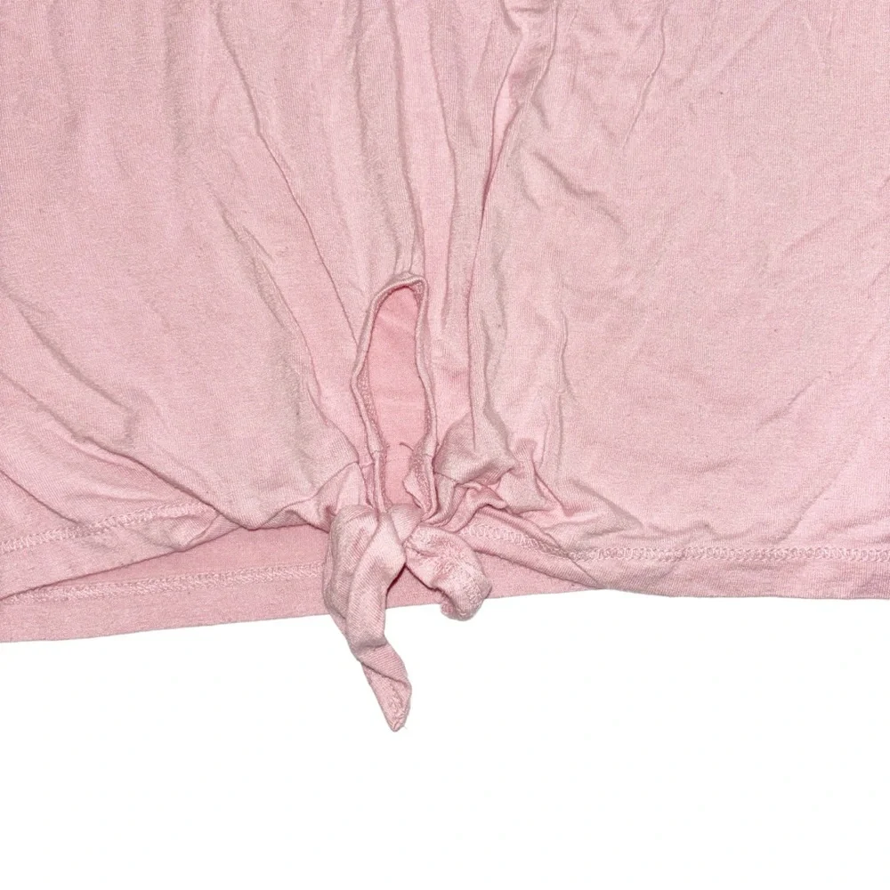 Old Navy girls pink tee with tie accent